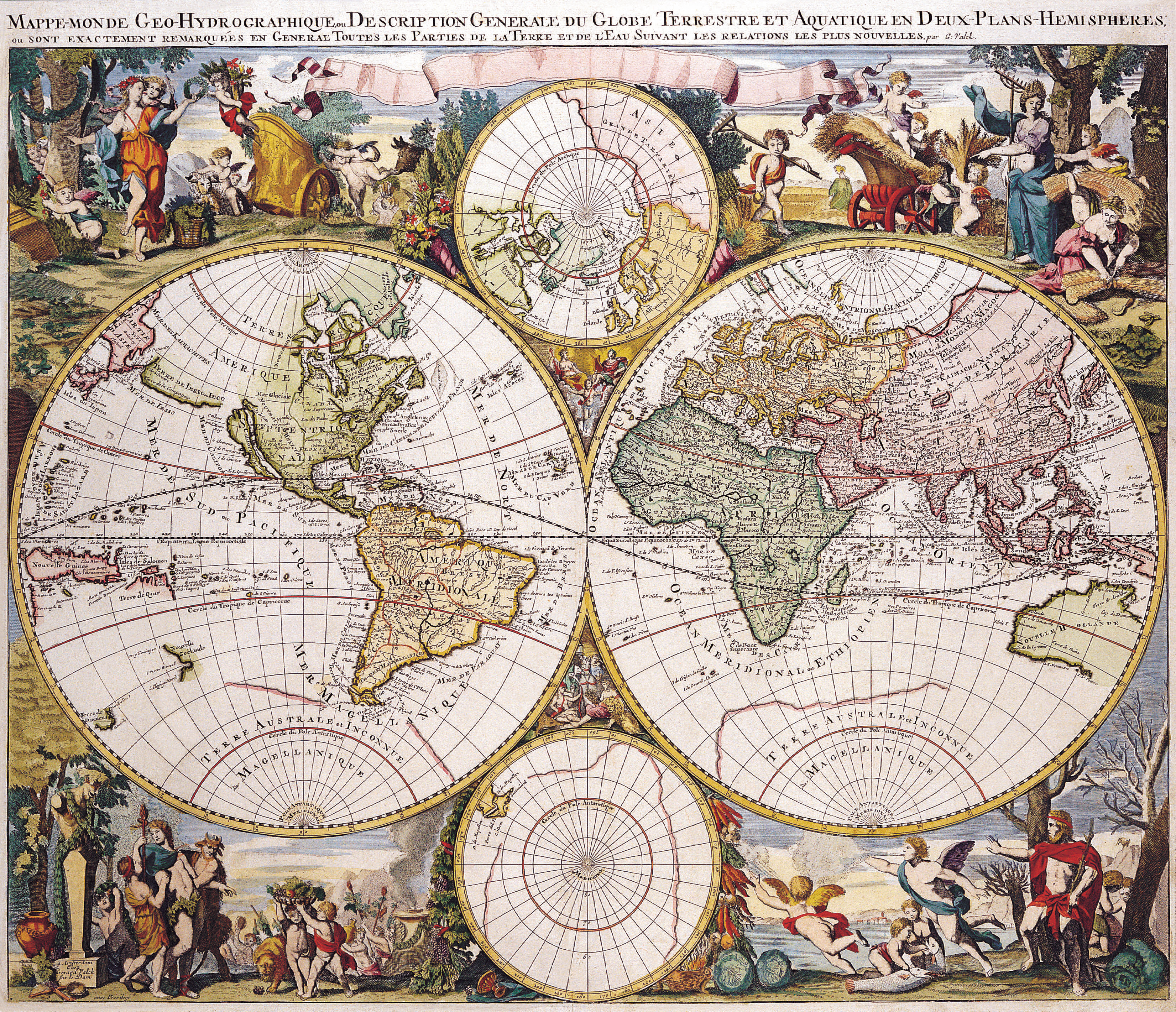 The meme is a screenshot of a map from the 18th century, specifically the "Map of the World" by Guillaume Delaunay, a French cartographer. The image is a humorous take on the idea of how far the world has changed since the 18th century, with the text "We've come a long way" written at the bottom of the map.